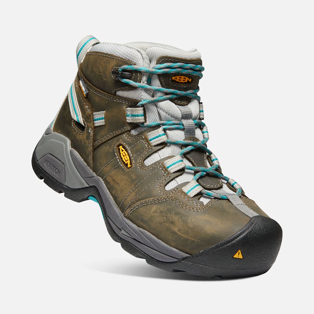 Keen Laarzen Dames Zwart Bruin - Detroit Xt Waterproof (Steel Toe) - 32905-WYXQ